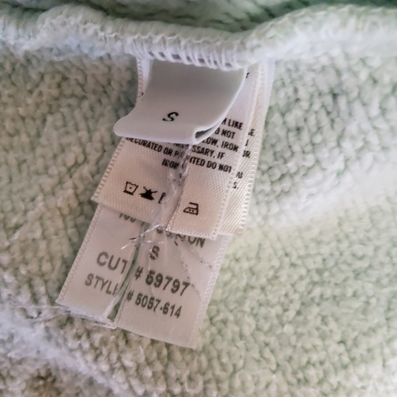 Citizens of Humanity Distressed Crop Pullover Sweatshirt Size S Blue - Picture 9 of 13